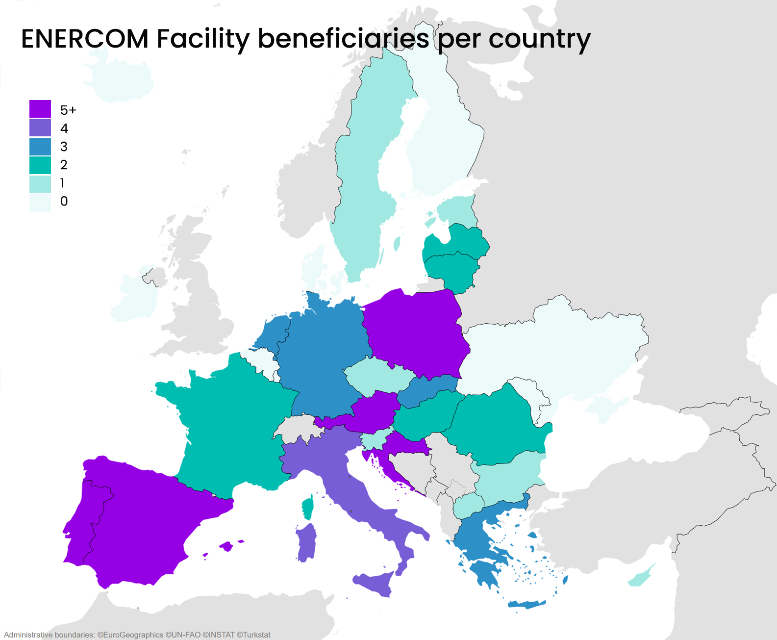 ENERCOM Facility beneficiaries map