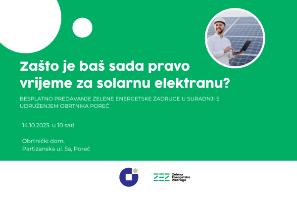 Predavanje o solarnim elektranama za obrtnike te male i srednje poduzetnike