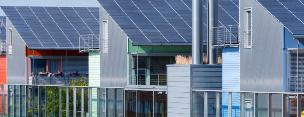 Details of the Sunship in green City, Freiburg. The solar sunship is in the solar village Vauban in Freiburg, Black Forest, Germany. It is known for its use of alternative and renewbale energy.